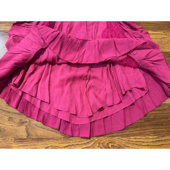 IRO Women's Lace Ruffle Zestful Mini Dress Pink Size 34 NWT Designer Fashion - Picture 4 of 8